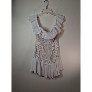 One & Only Collective Dress Lines Boho Gorgeous Party White Beige Size XS